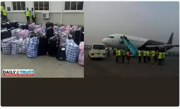 Dozens Of Nigerians Deported From The UK Arrive Lagos Airport (Photo)